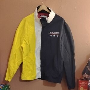 Nautica Men's Tri-Color Windbreaker Jacket